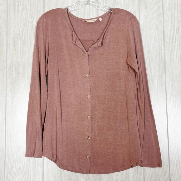 Soft Surroundings Tops - Soft Surroundings | Purple Button Front Long Sleeve Top Size X Small